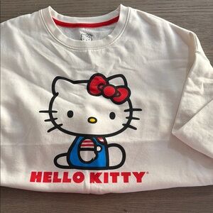 Hello Kitty White Sweatshirt with Red and Blue Details